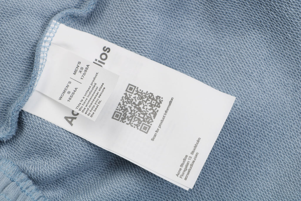 Acne Studios Small Script Logo Embroidered Shorts – Dusty Blue
