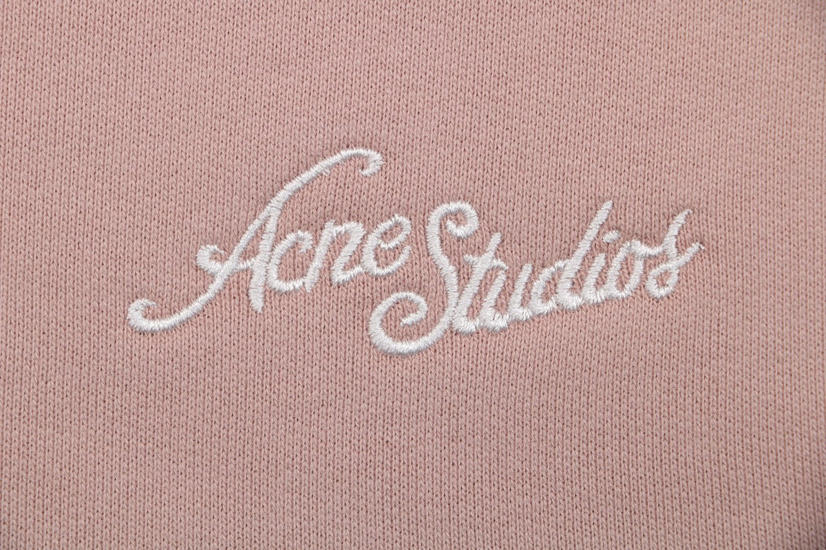 Acne Studios Small Script Logo Embroidered Shorts – Dusty Pink