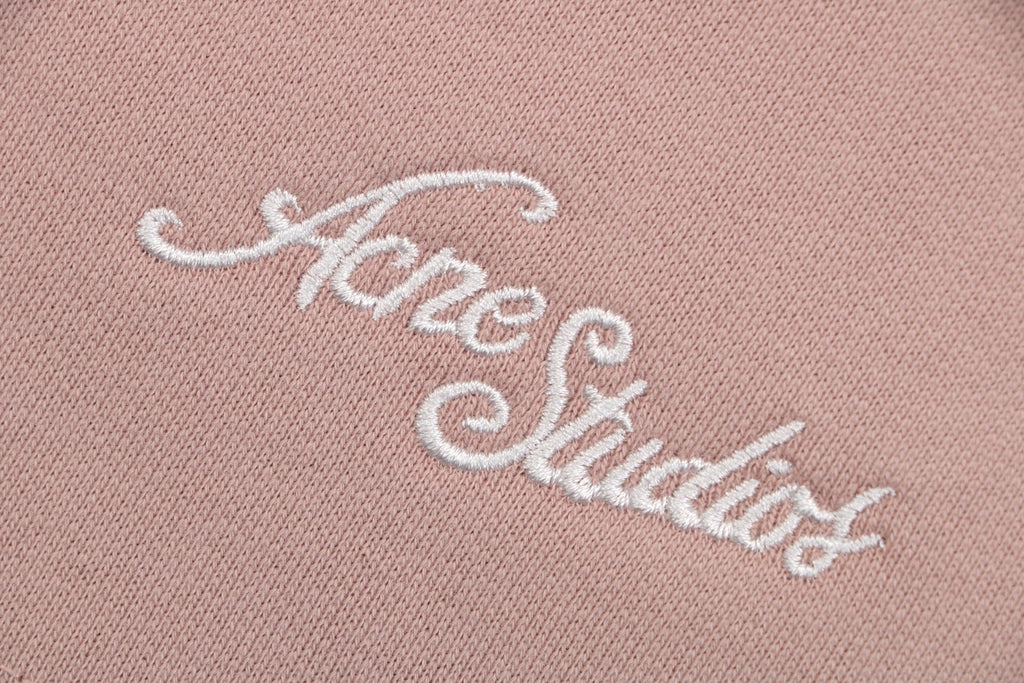 Acne Studios Small Script Logo Embroidered Shorts – Dusty Pink