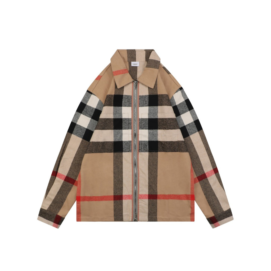 Burberry Oversized Exploded Check Zip Jacket – Archive Beige
