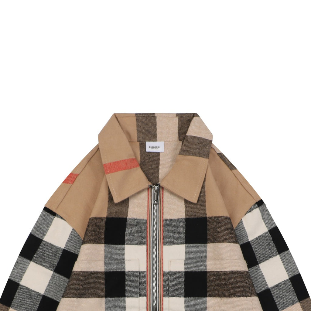 Burberry Oversized Exploded Check Zip Jacket – Archive Beige