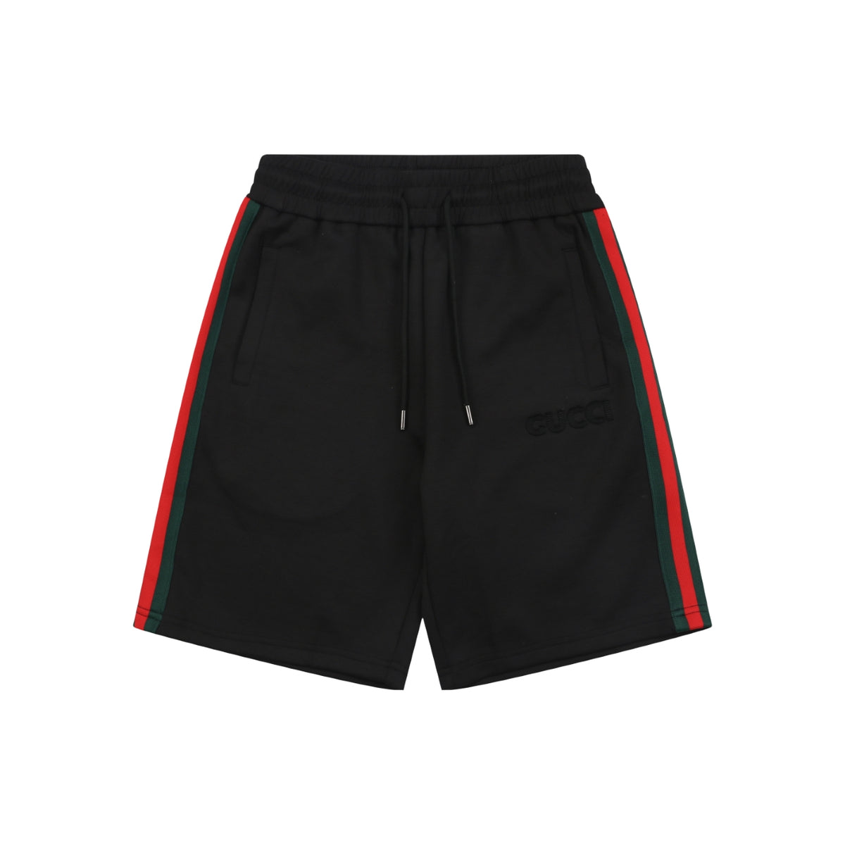 Gucci Tonal G Pattern Web Stripe Shorts – Black