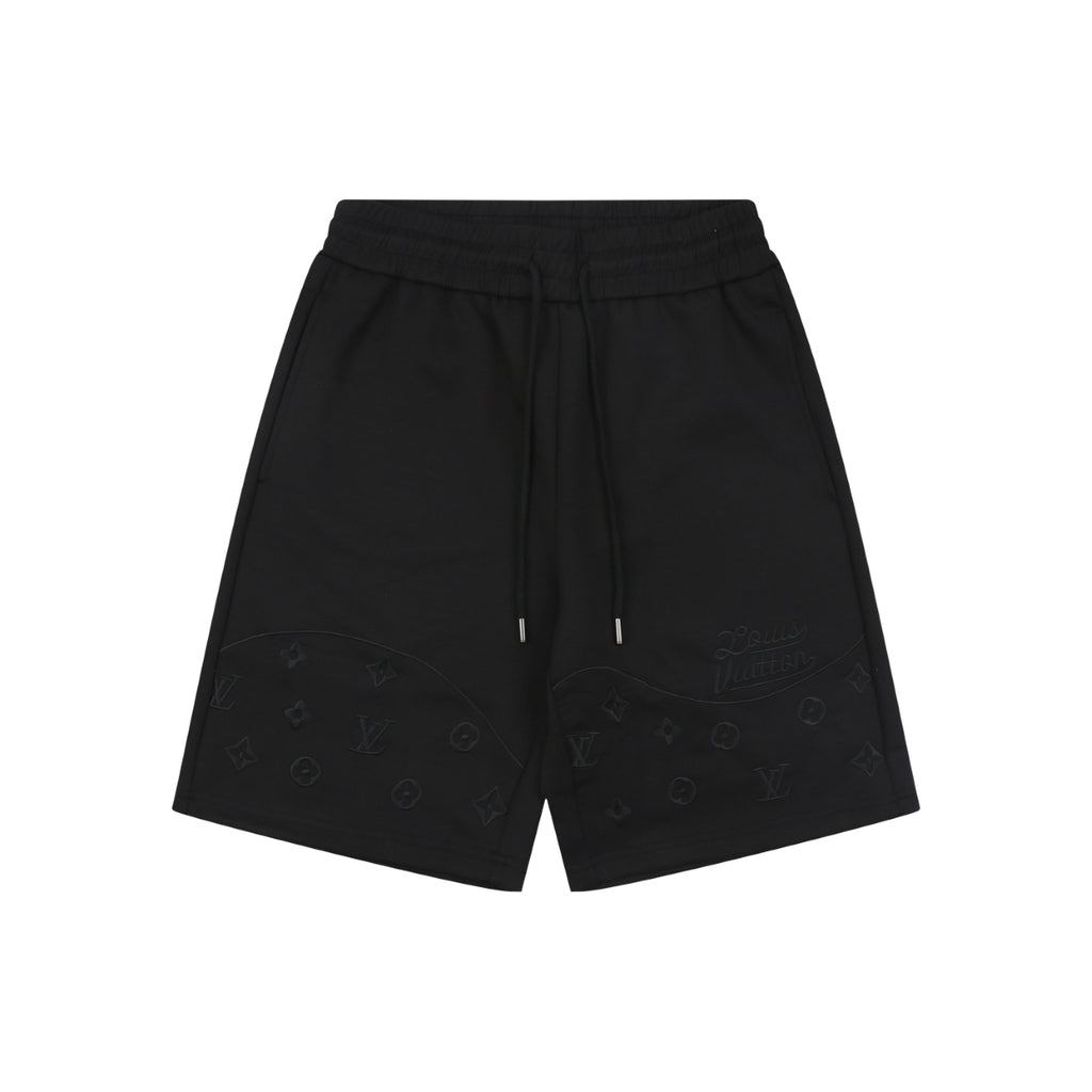 Louis Vuitton Tonal Monogram Arc Jacquard Embroidered Shorts – Black