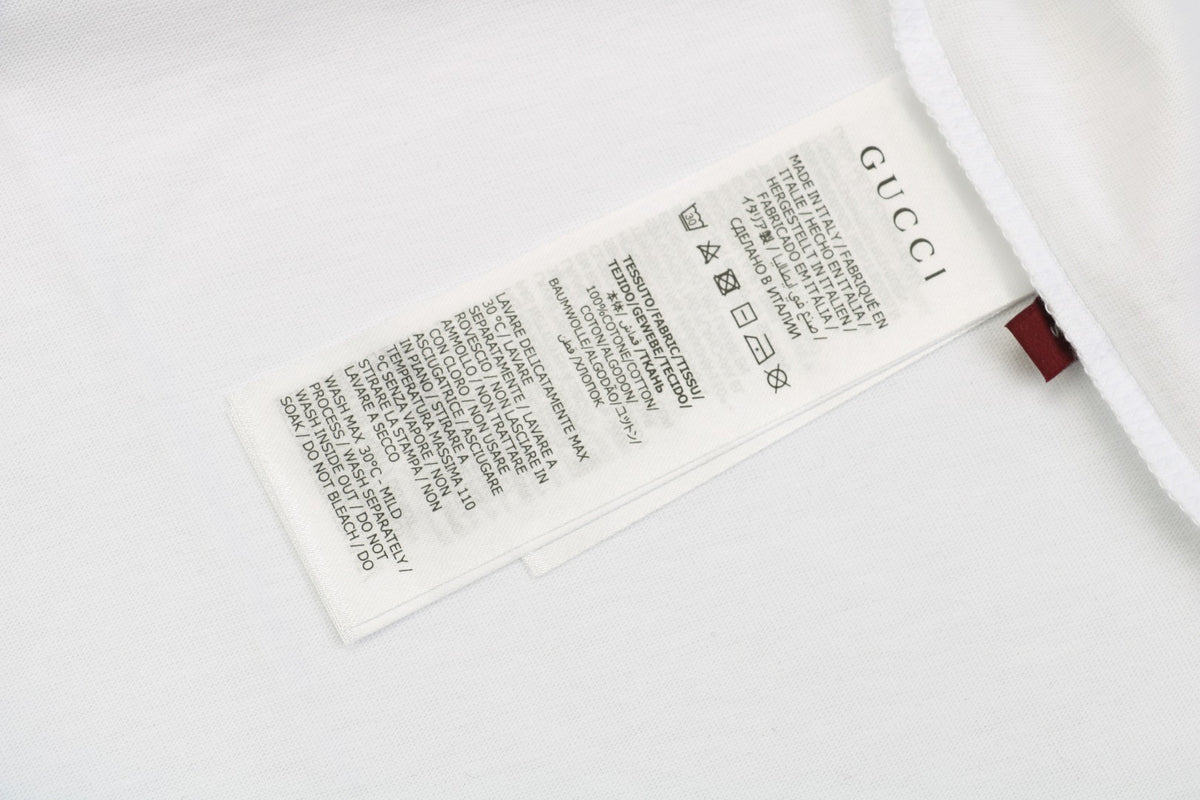 Gucci 25SS Floral G Letter Embroidered Short Sleeve T-Shirt