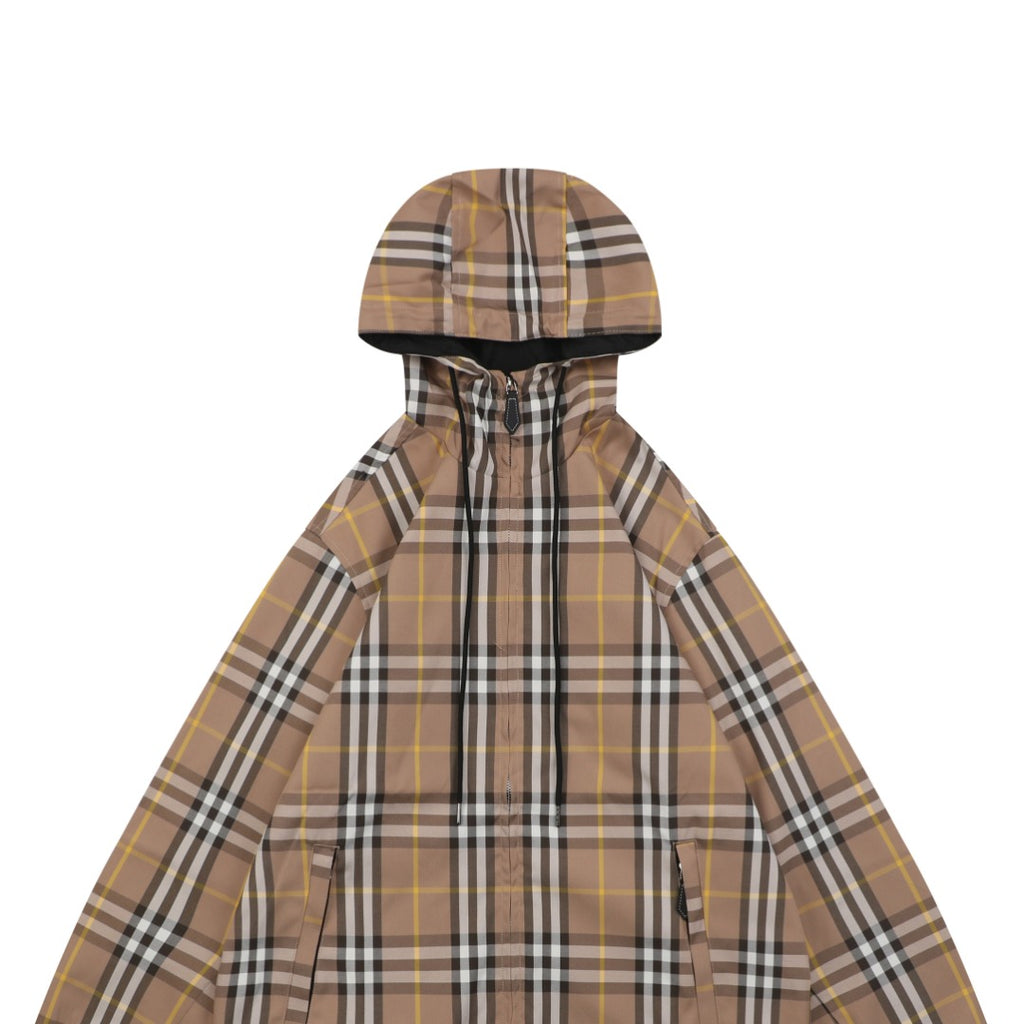 Burberry Reversible Vintage Check Hooded Jacket – Camel / Black