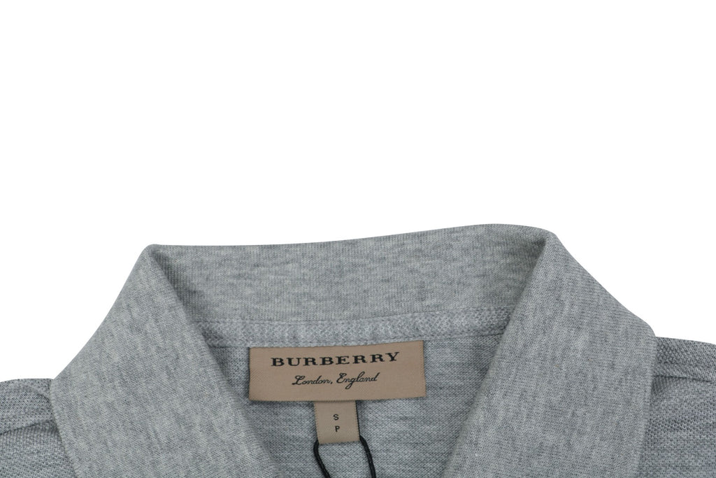 Burberry Equestrian Knight Embroidered Polo Shirt – Grey