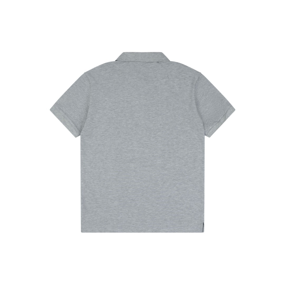 Burberry Equestrian Knight Embroidered Polo Shirt – Grey