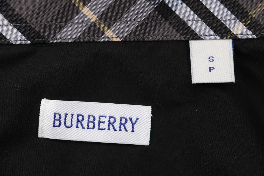 Burberry Tonal Equestrian Knight Embroidery Long Sleeve Shirt