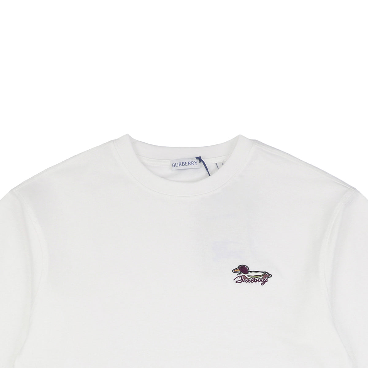 Burberry 24SS Duck Script Embroidered T-Shirt — White