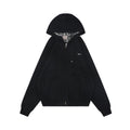Dior Mini Logo Flat-Drawstring Zip-Up Hoodie Jacket — Navy