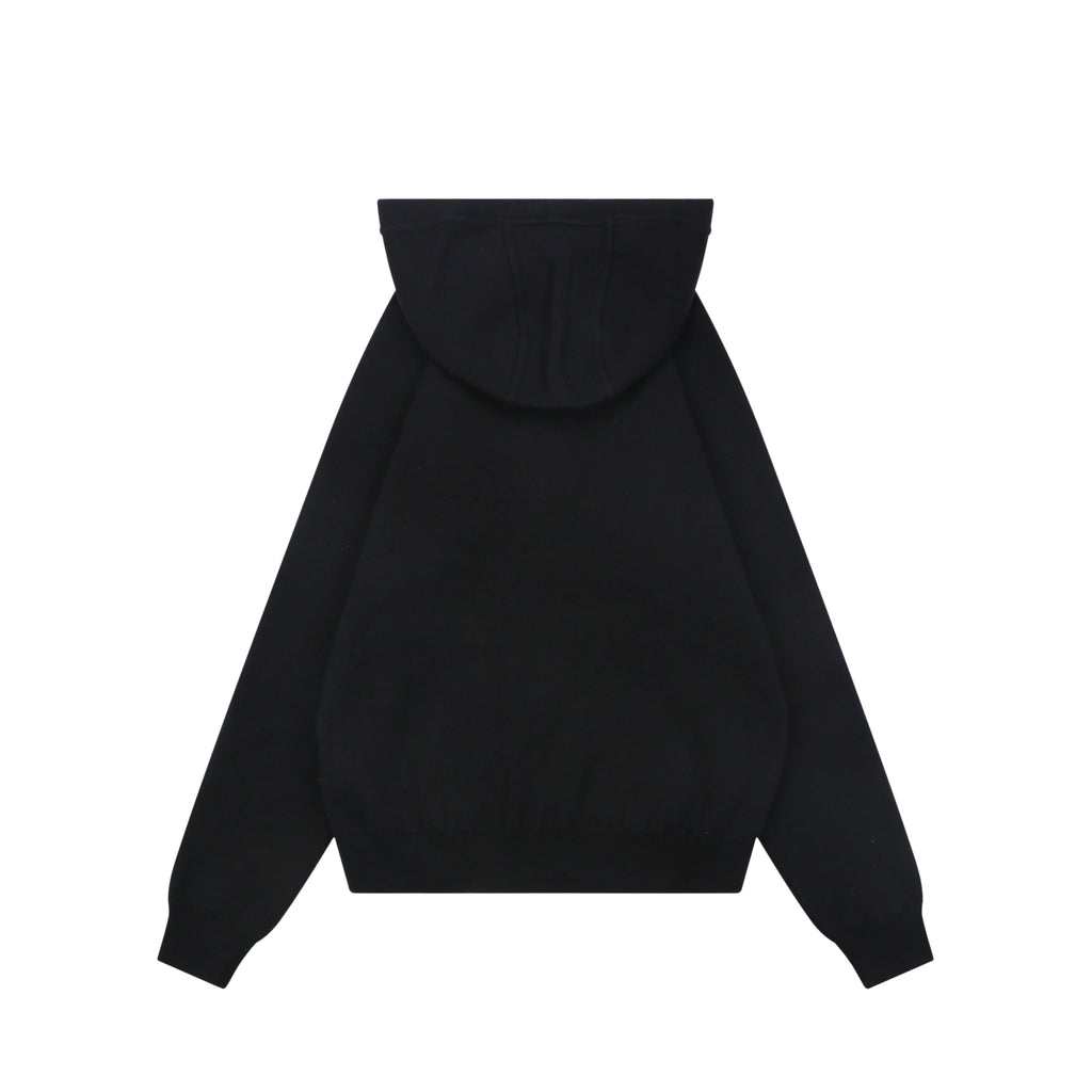 Dior Mini Logo Flat-Drawstring Zip-Up Hoodie Jacket — Navy