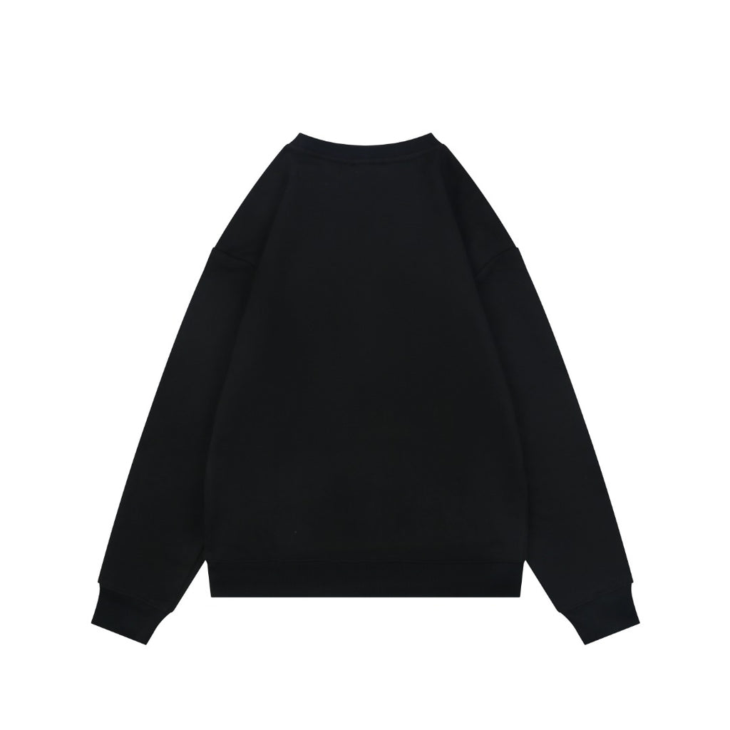 Fendi FF Monogram Puppy Chain Embroidered Crewneck Sweatshirt – Black