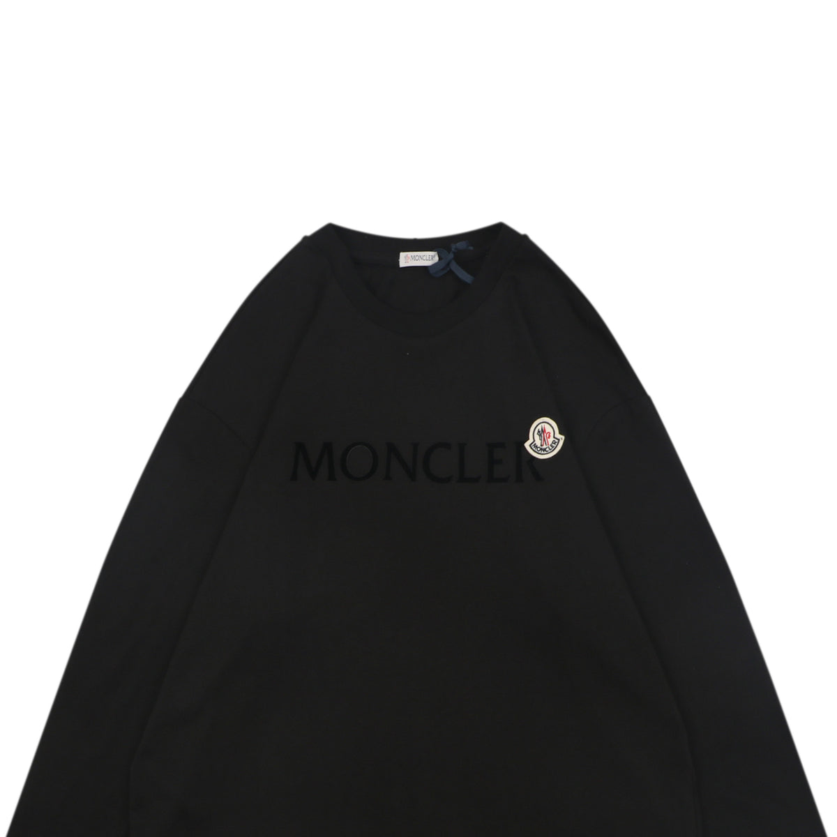 Moncler Black Logo Long Sleeve Tee