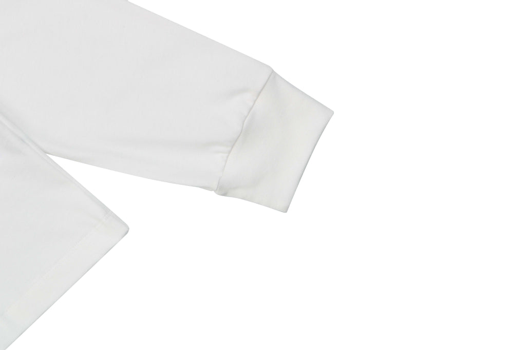 Moncler White Logo Long Sleeve Tee