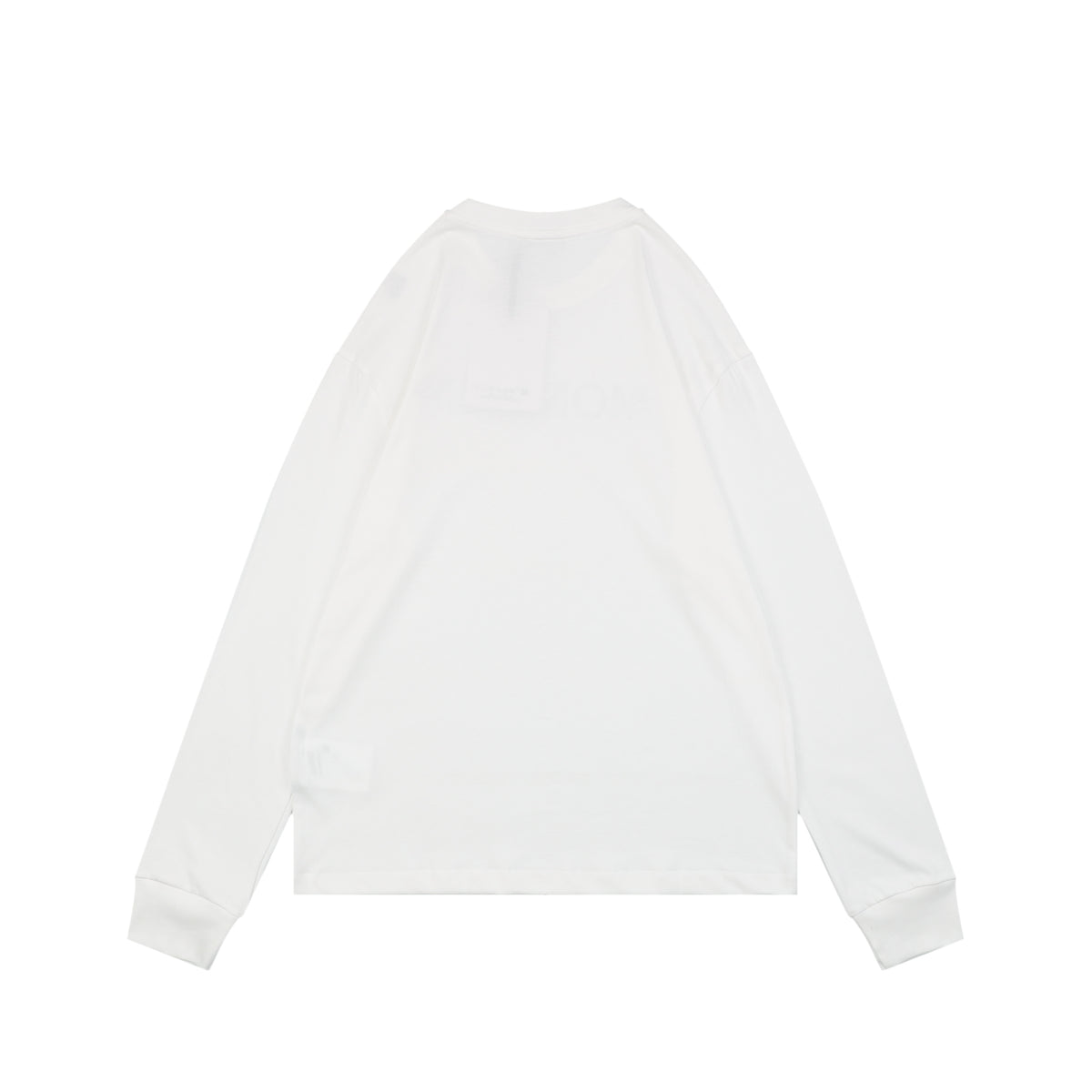 Moncler White Logo Long Sleeve Tee