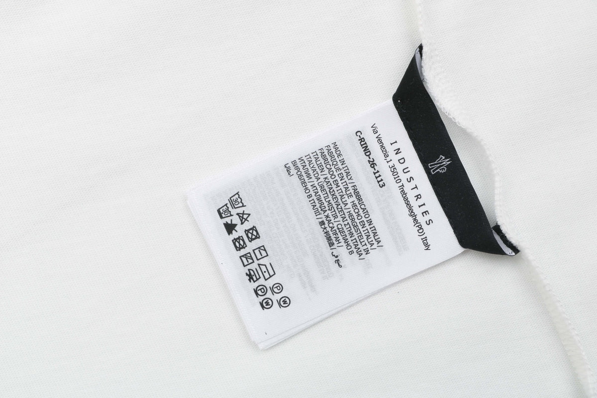 Moncler White Logo Long Sleeve Tee