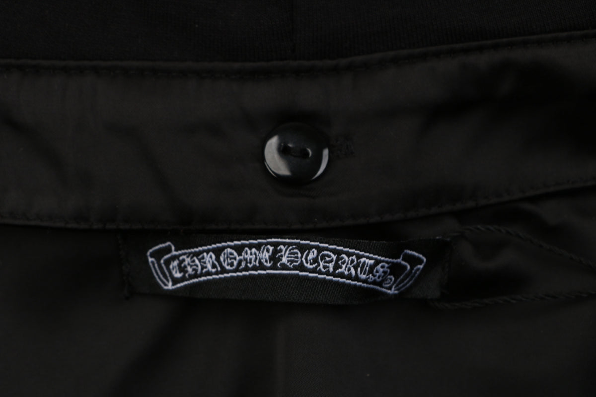 Chrome Hearts Multicolor Cross Patch Hooded Baseball Jacket — Black