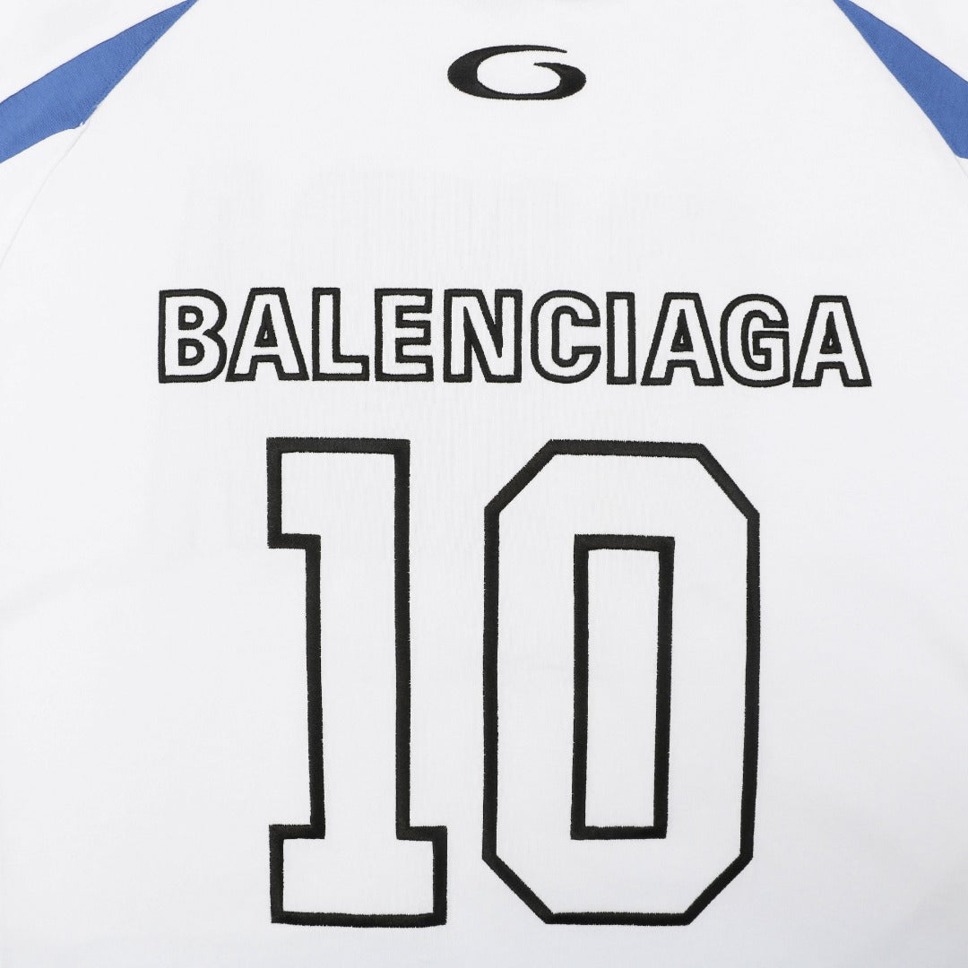 Balenciaga x NBA No.10 Color-Block Short Sleeve Tee — White