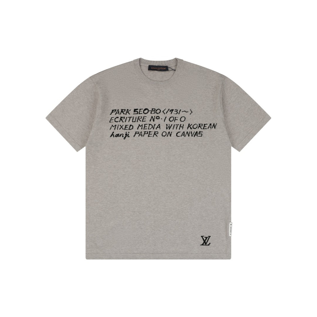 Louis Vuitton x Park Seo-Bo Crochet Monogram Jacquard Short Sleeve Tee — Stone Grey