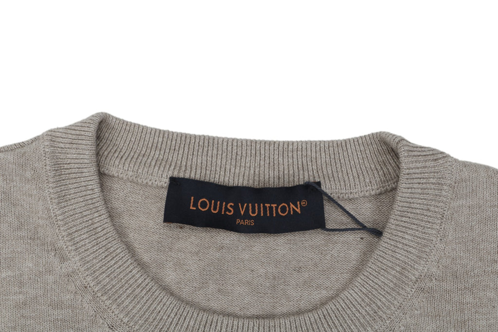 Louis Vuitton x Park Seo-Bo Crochet Monogram Jacquard Short Sleeve Tee — Stone Grey