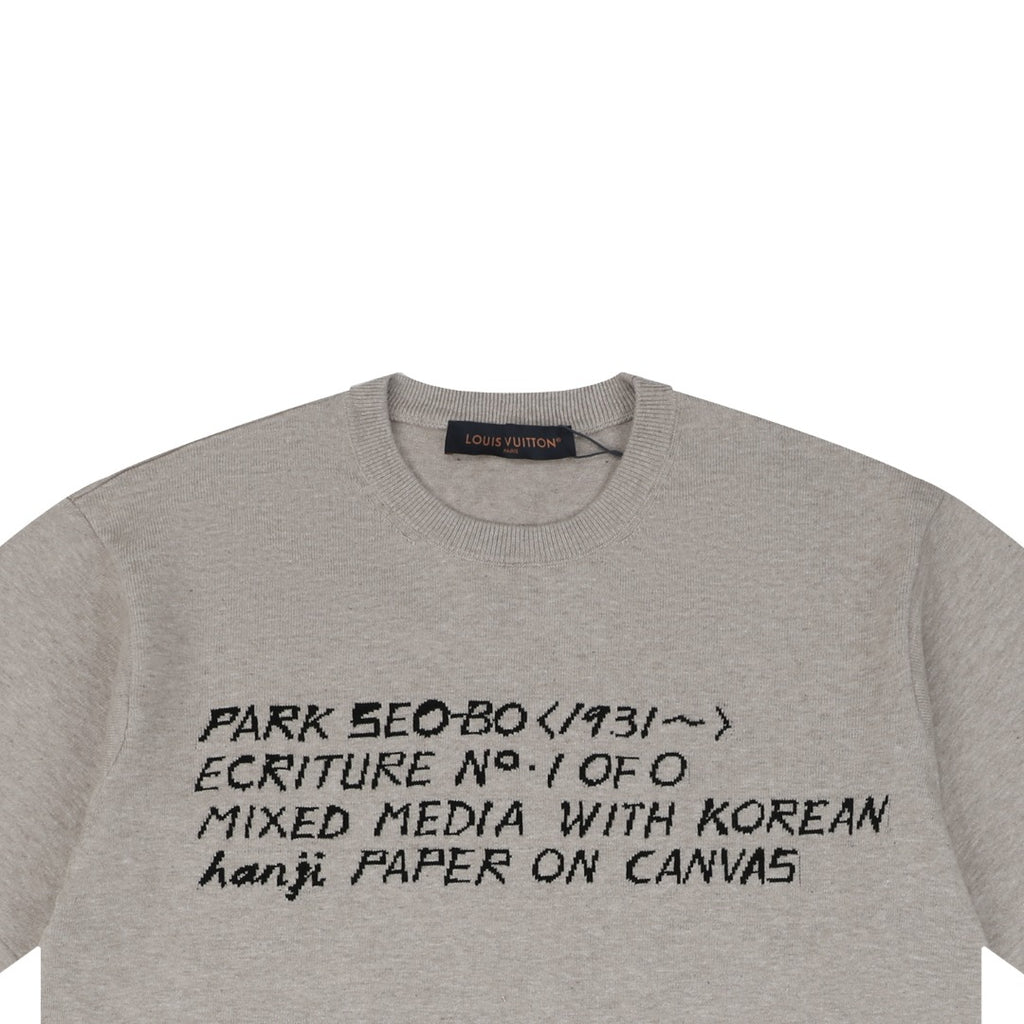 Louis Vuitton x Park Seo-Bo Crochet Monogram Jacquard Short Sleeve Tee — Stone Grey
