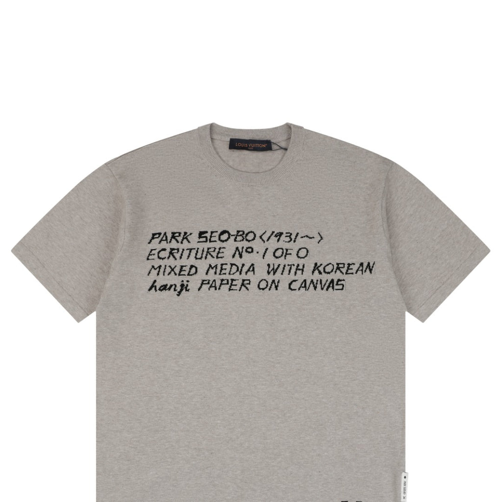 Louis Vuitton x Park Seo-Bo Crochet Monogram Jacquard Short Sleeve Tee — Stone Grey
