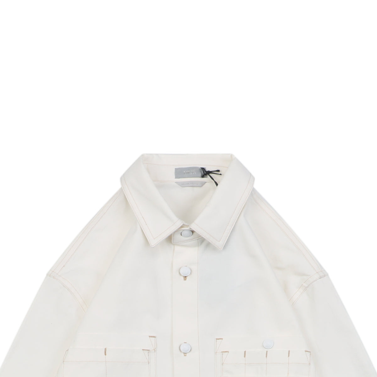 Dior 25FW CD Pocket Stud Long Sleeve Shirt — White