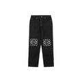 Loewe 24FW Anagram Knee Embroidered Denim Jeans Black