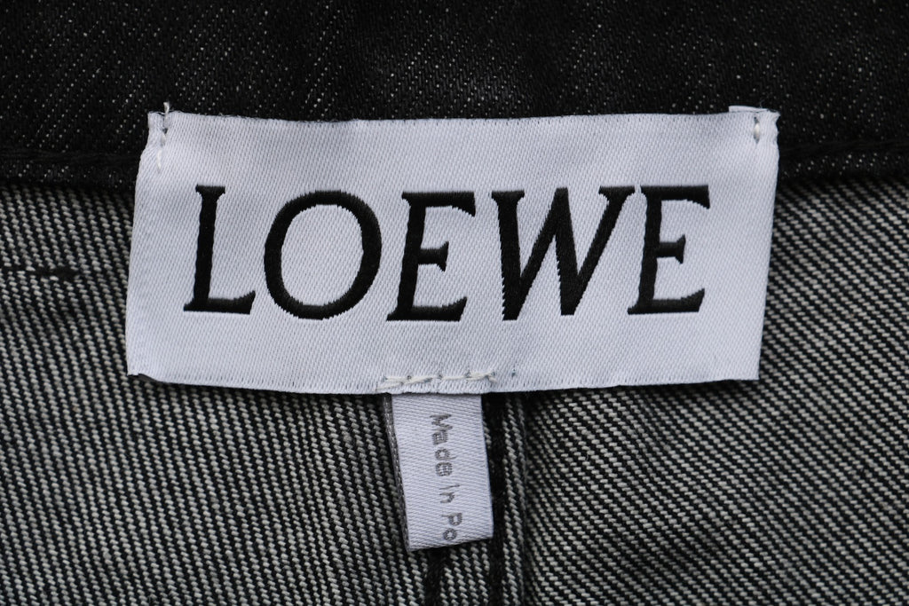 Loewe 24FW Anagram Knee Embroidered Denim Jeans Black
