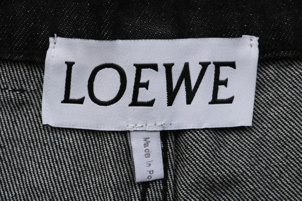 Loewe 24FW Anagram Knee Embroidered Denim Jeans Black