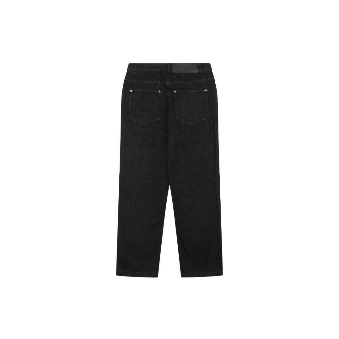 Loewe 24FW Anagram Knee Embroidered Denim Jeans Black