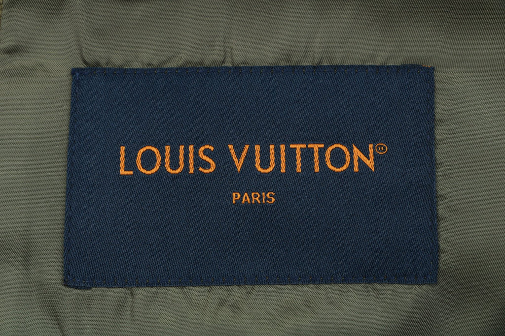 Louis Vuitton All-Over Monogram Print Zip Hoodie Jacket Army Green
