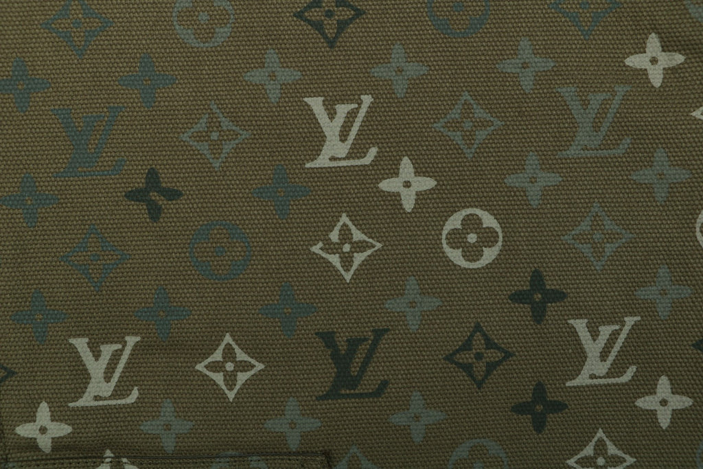 Louis Vuitton All-Over Monogram Print Zip Hoodie Jacket Army Green