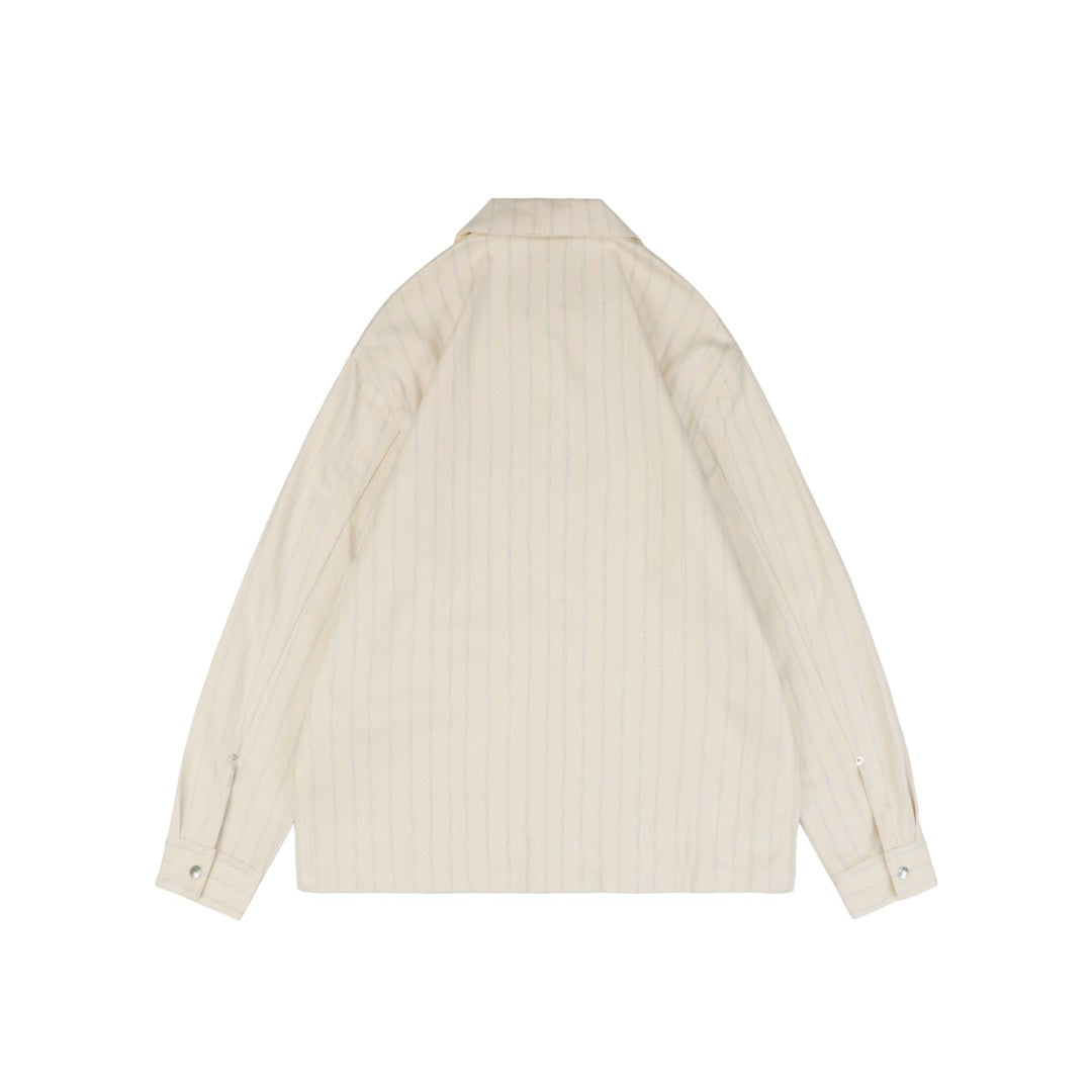 Dior 25SS Pocket Stripe “Dio” Script Shirt Jacket – Cream