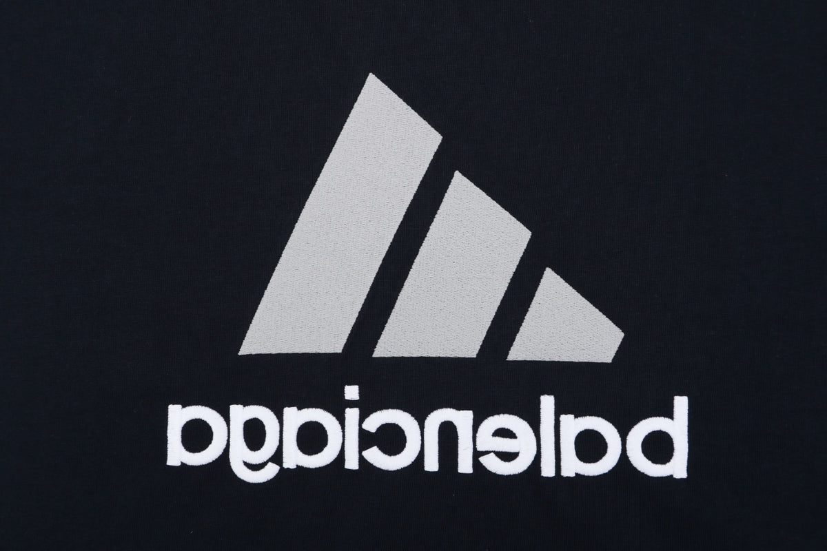 Balenciaga x Adidas Paris Triple-Stripe Reversible Short Sleeve Tee