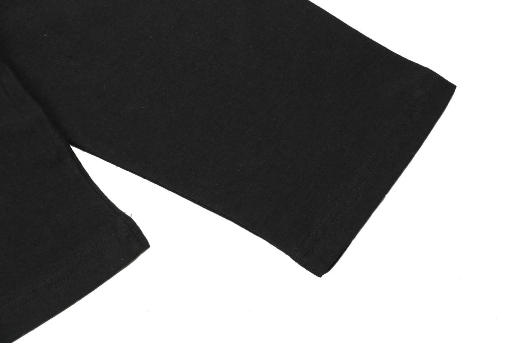 Acne Studios 1996 Distressed Logo Print Long Sleeve Tee – Black