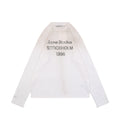 Acne Studios 1996 Distressed Logo Print Long Sleeve Tee – White