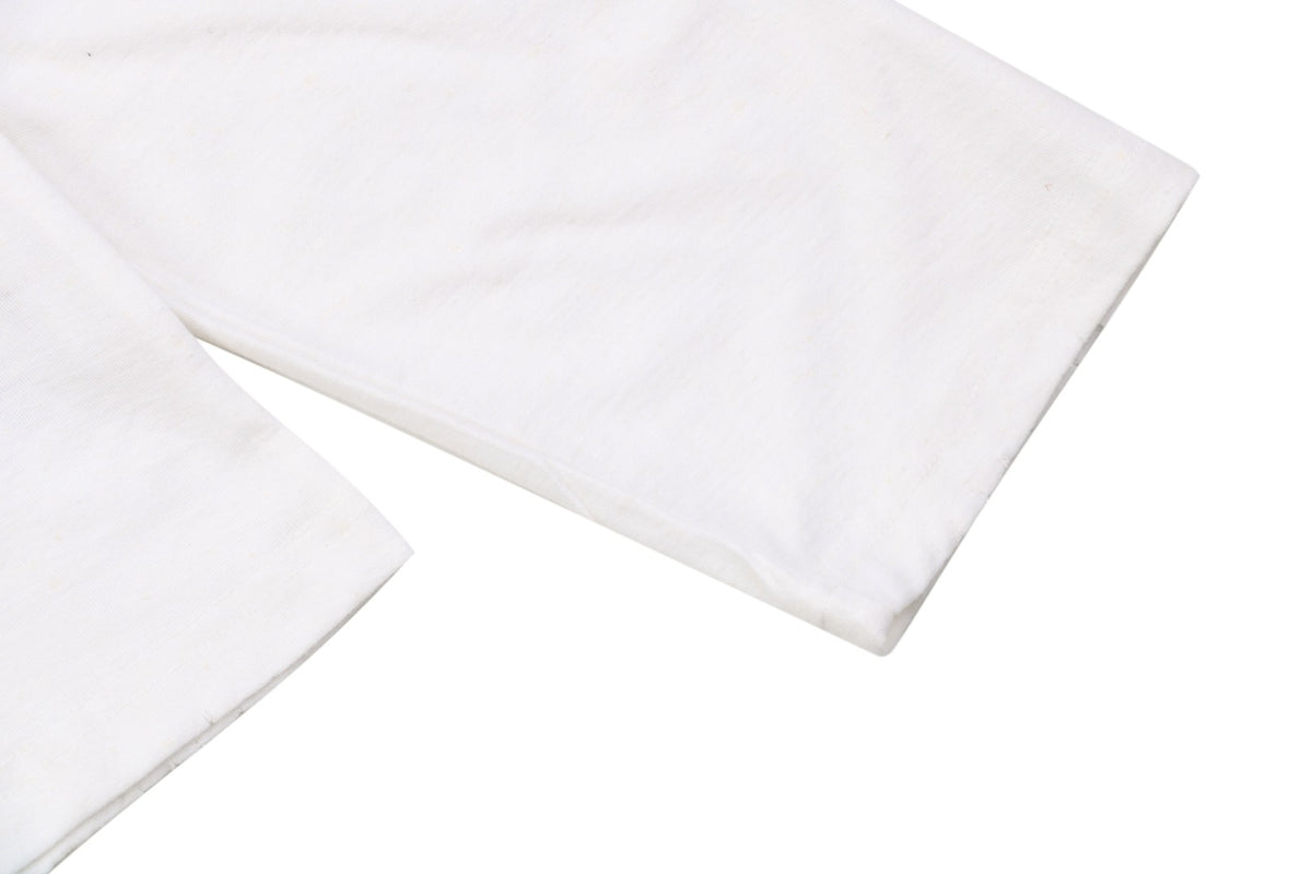 Acne Studios 1996 Distressed Logo Print Long Sleeve Tee – White