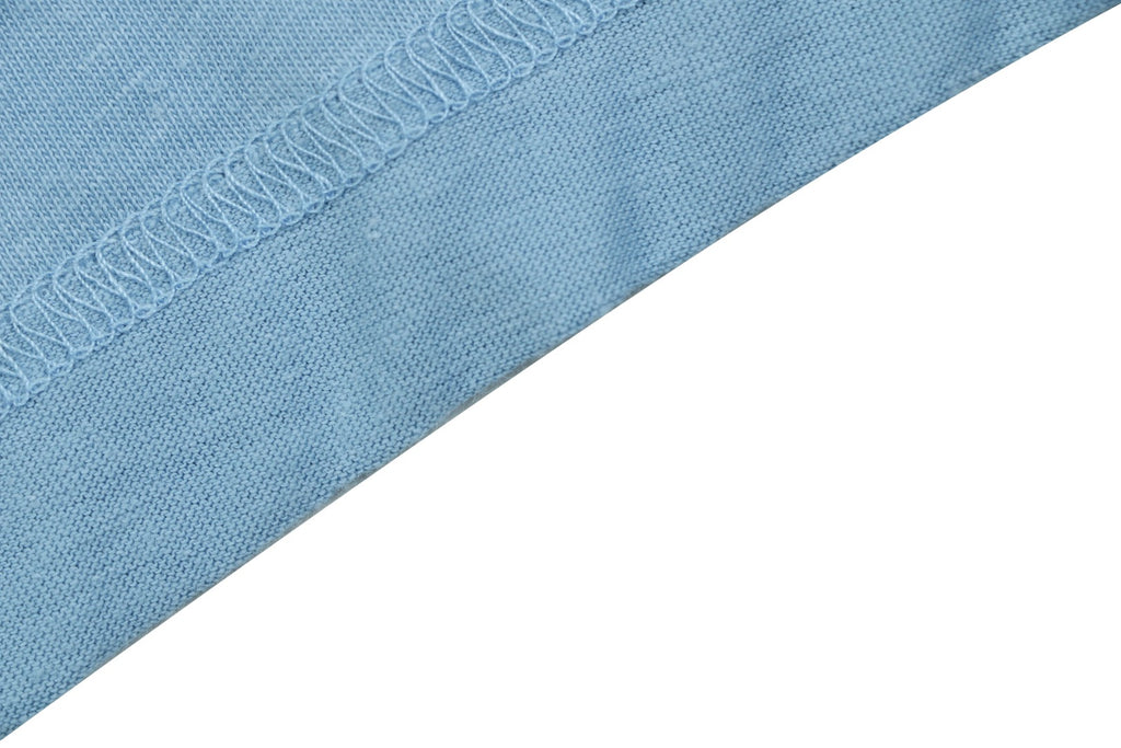 Acne Studios 1996 Distressed Logo Print Long Sleeve Tee – Ice Blue