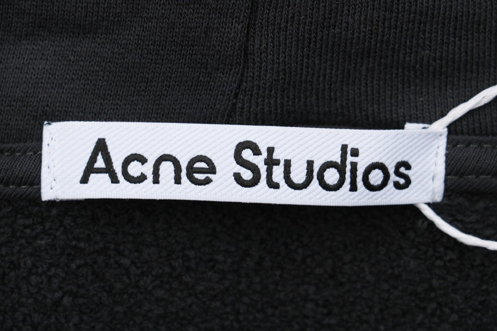 Acne Studios 25FW 1996 Distressed Logo Print Hoodie – Black
