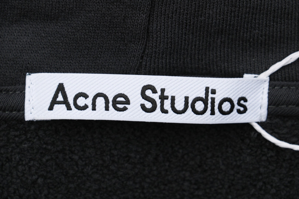 Acne Studios 25FW 1996 Distressed Logo Print Hoodie – Black
