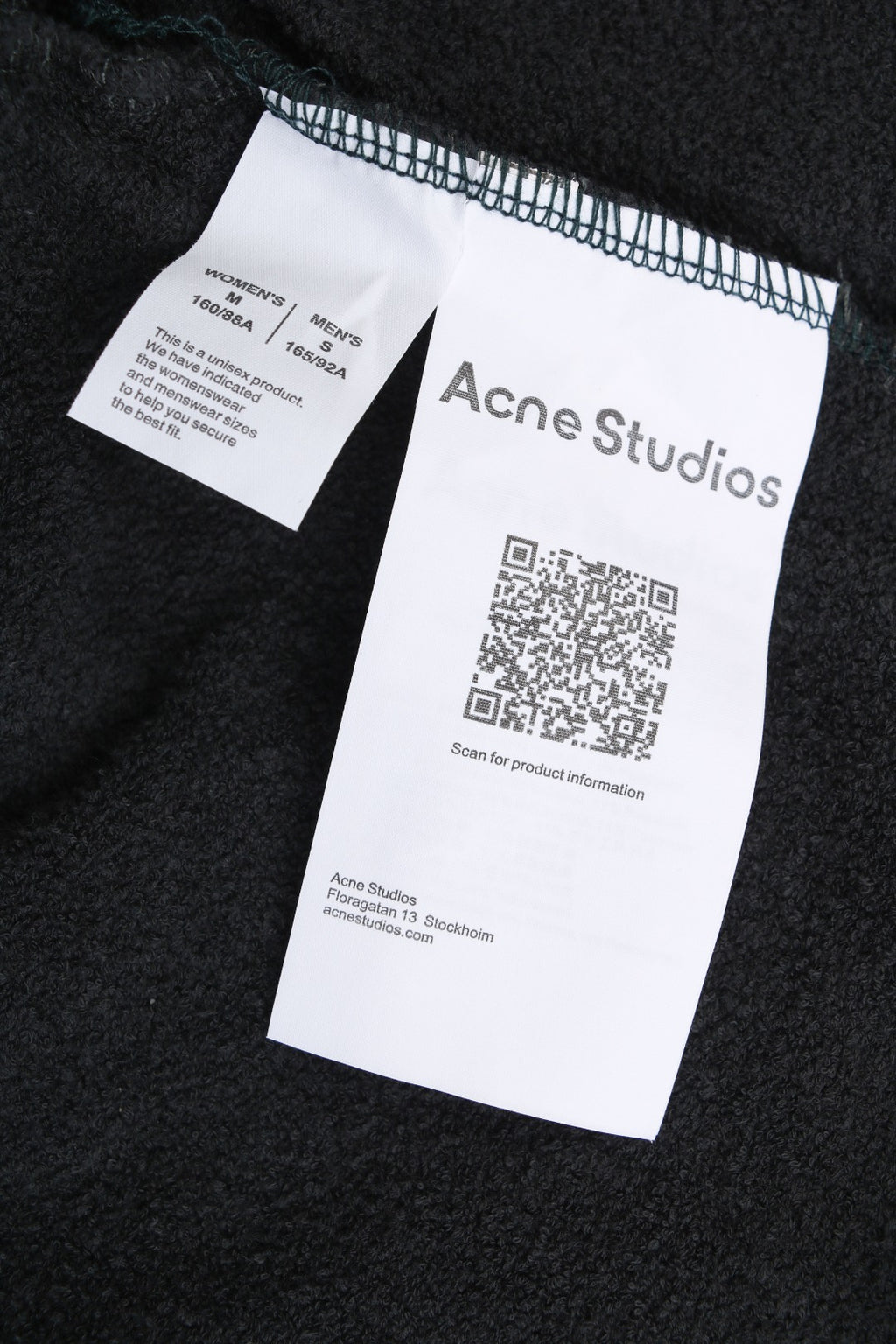 Acne Studios 25FW 1996 Distressed Logo Print Hoodie – Black
