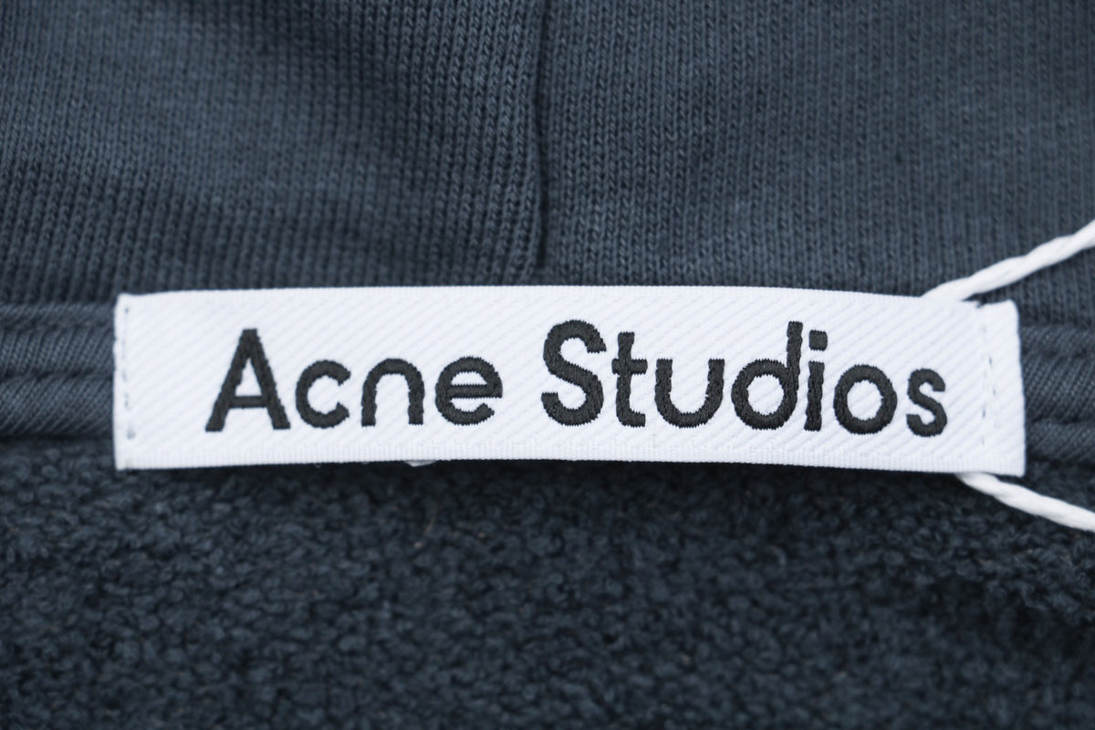 Acne Studios 25FW 1996 Distressed Logo Print Hoodie – Navy