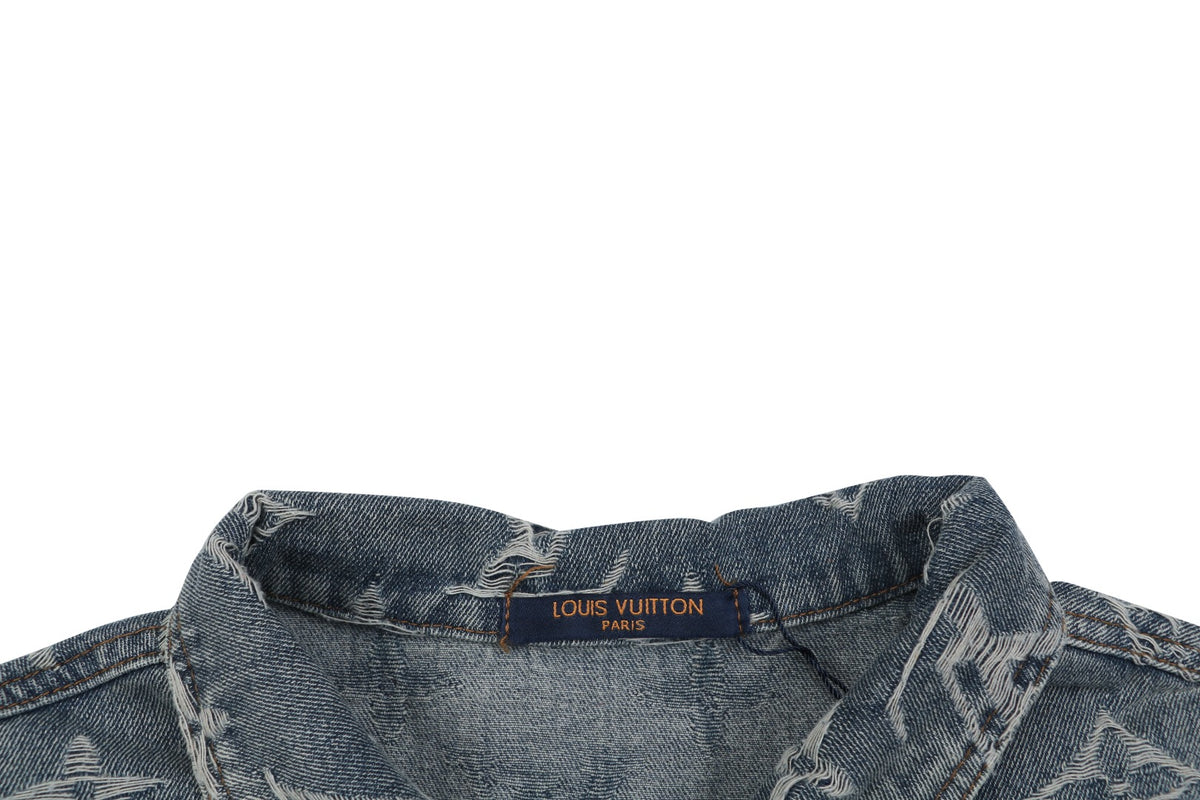 Louis Vuitton Washed Monogram Phantom Denim Jacket – Grey