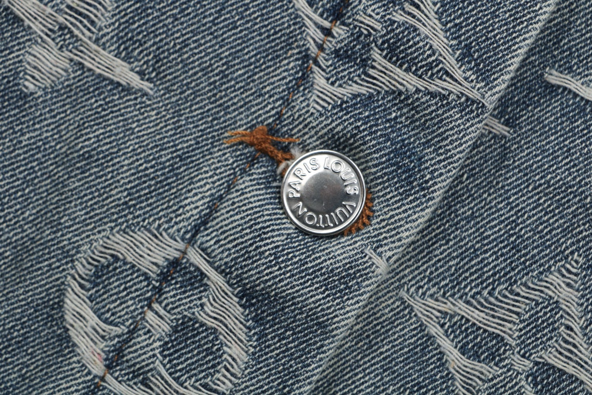 Louis Vuitton Washed Monogram Phantom Denim Jacket – Grey