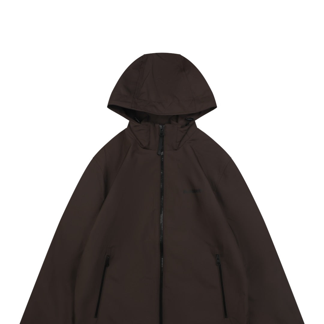 Burberry BBR Small Logo Hooded Jacket - Brown