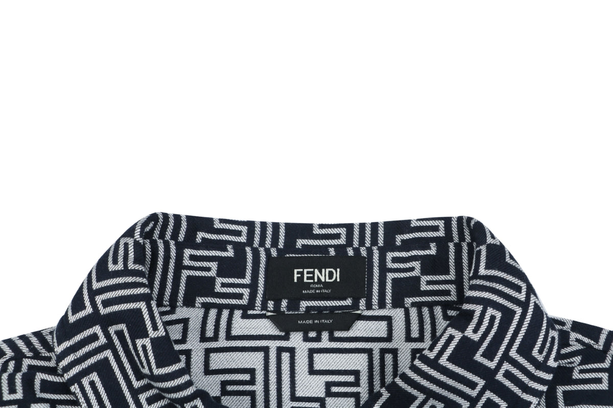Fendi All-Over FF Laser-Cut Jacquard Jacket