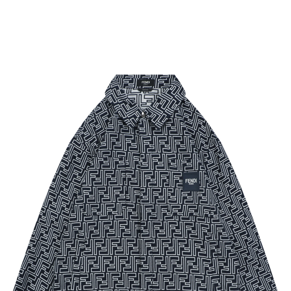 Fendi All-Over FF Laser-Cut Jacquard Jacket