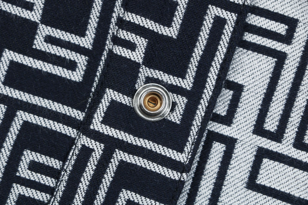 Fendi All-Over FF Laser-Cut Jacquard Jacket