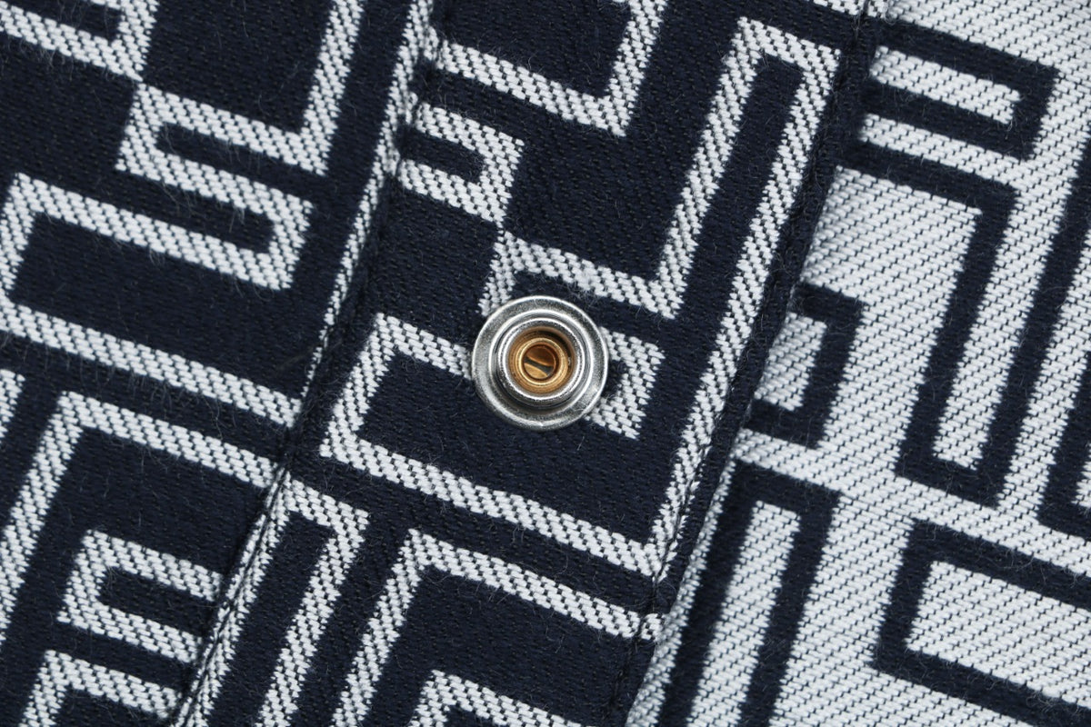 Fendi All-Over FF Laser-Cut Jacquard Jacket